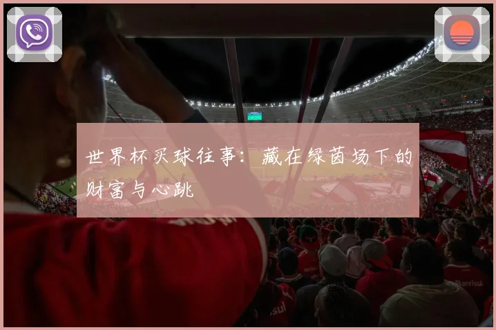 世界杯买球往事:藏在绿茵场下的财富与心跳